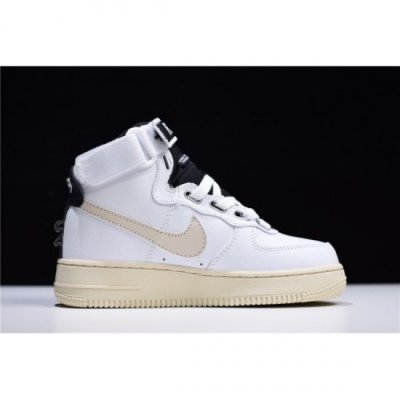 Nike Bayan Air Force 1 High Beyaz / Siyah / Bej Rengi Kaykay Ayakkabı Türkiye - CAKS12AR